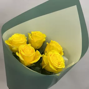 Букет желтых роз «Лимонный»